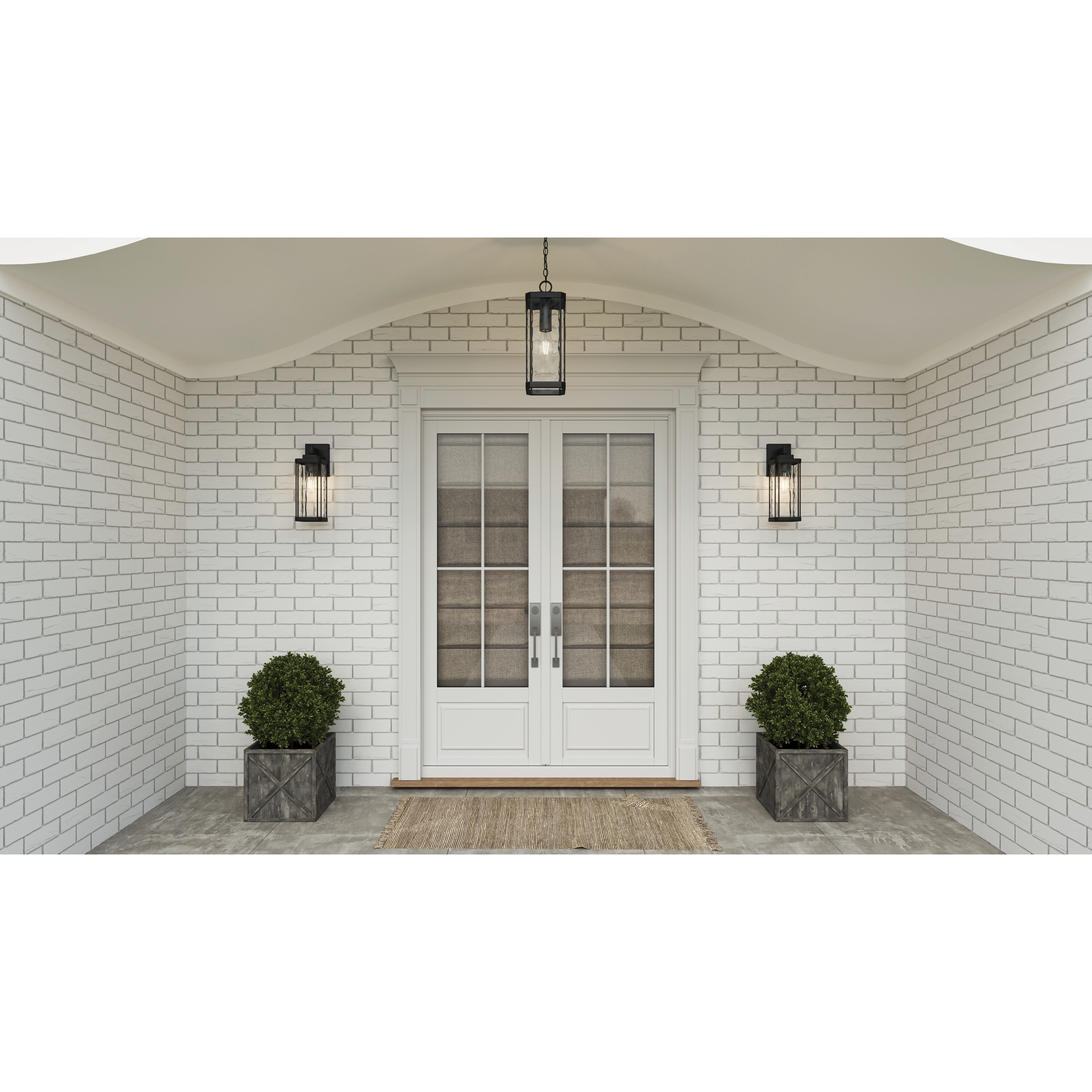 Buckley 1 Light 8 inch Matte Black Outdoor Hanging Lantern