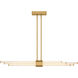 Talbott LED 46 inch Brushed Gold Linear Chandelier Ceiling Light, Large