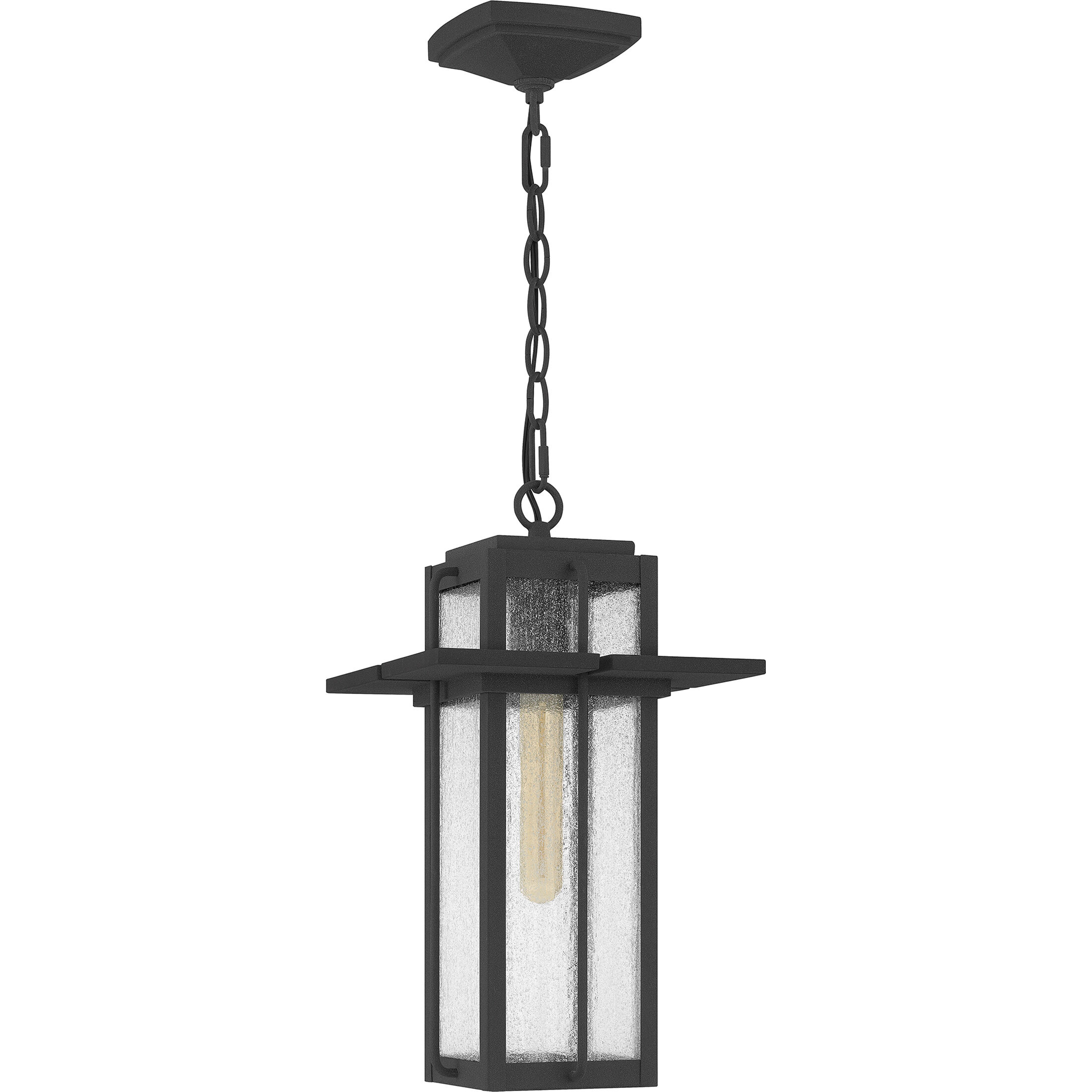Randall 1 Light 9 inch Mottled Black Outdoor Hanging Lantern, Large