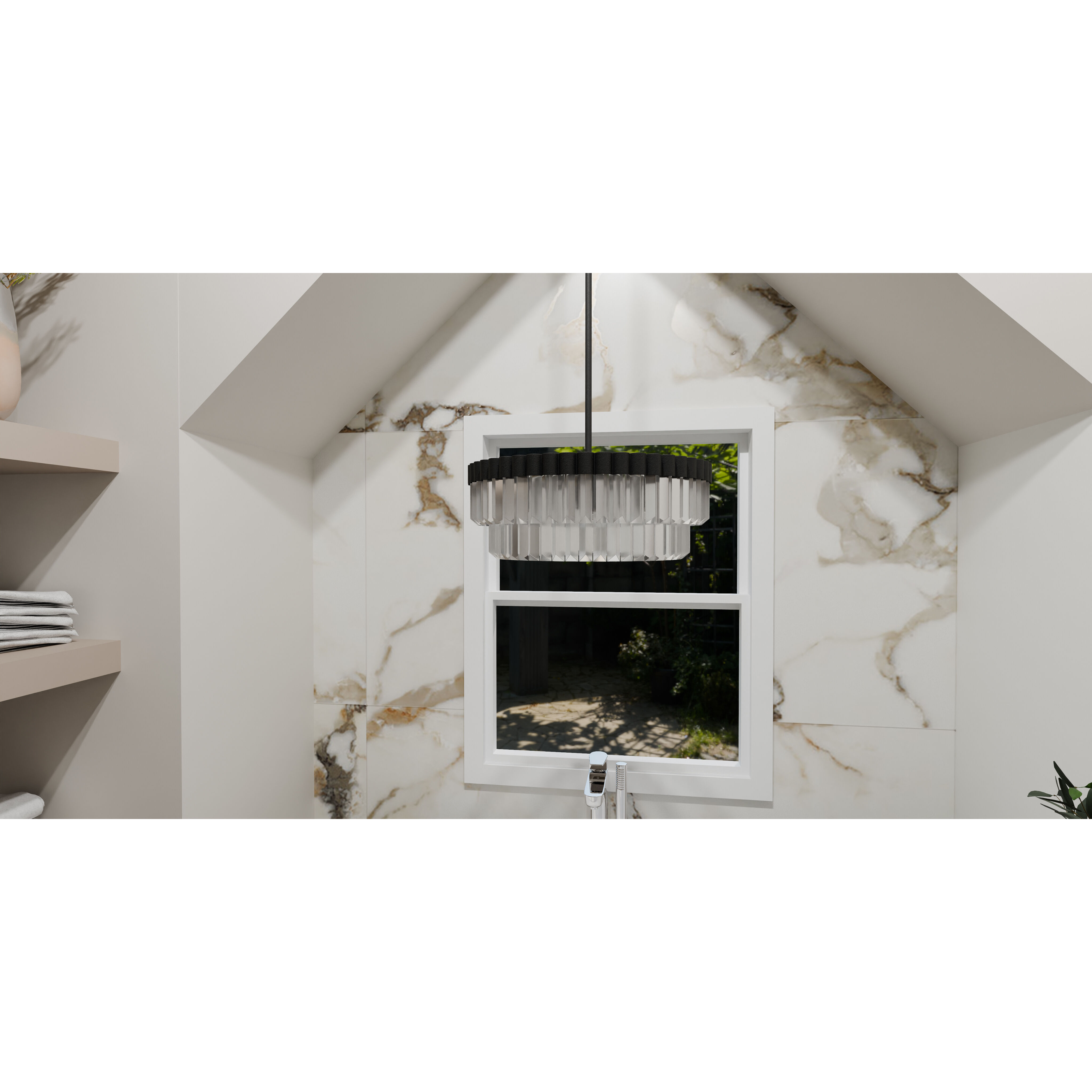 Starlight 4 Light 18.5 inch Matte Black Pendant Ceiling Light, Large