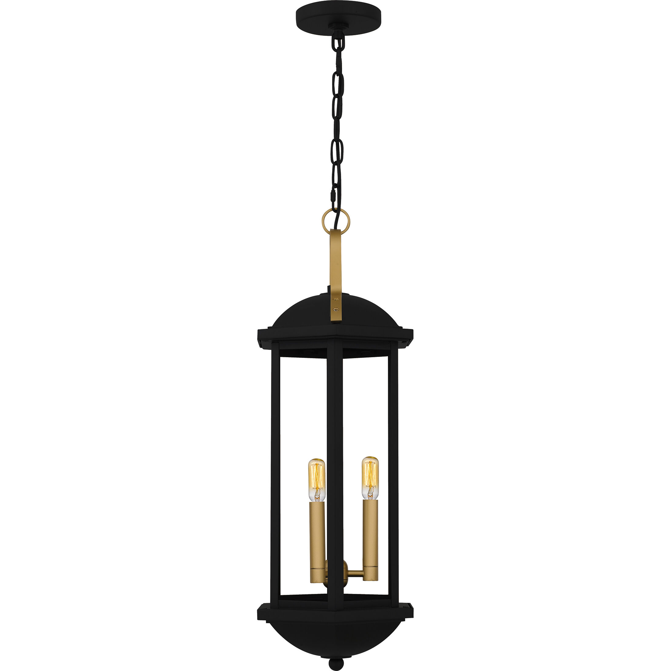 Crestfield 3 Light 10 inch Matte Black Outdoor Hanging Lantern, Large