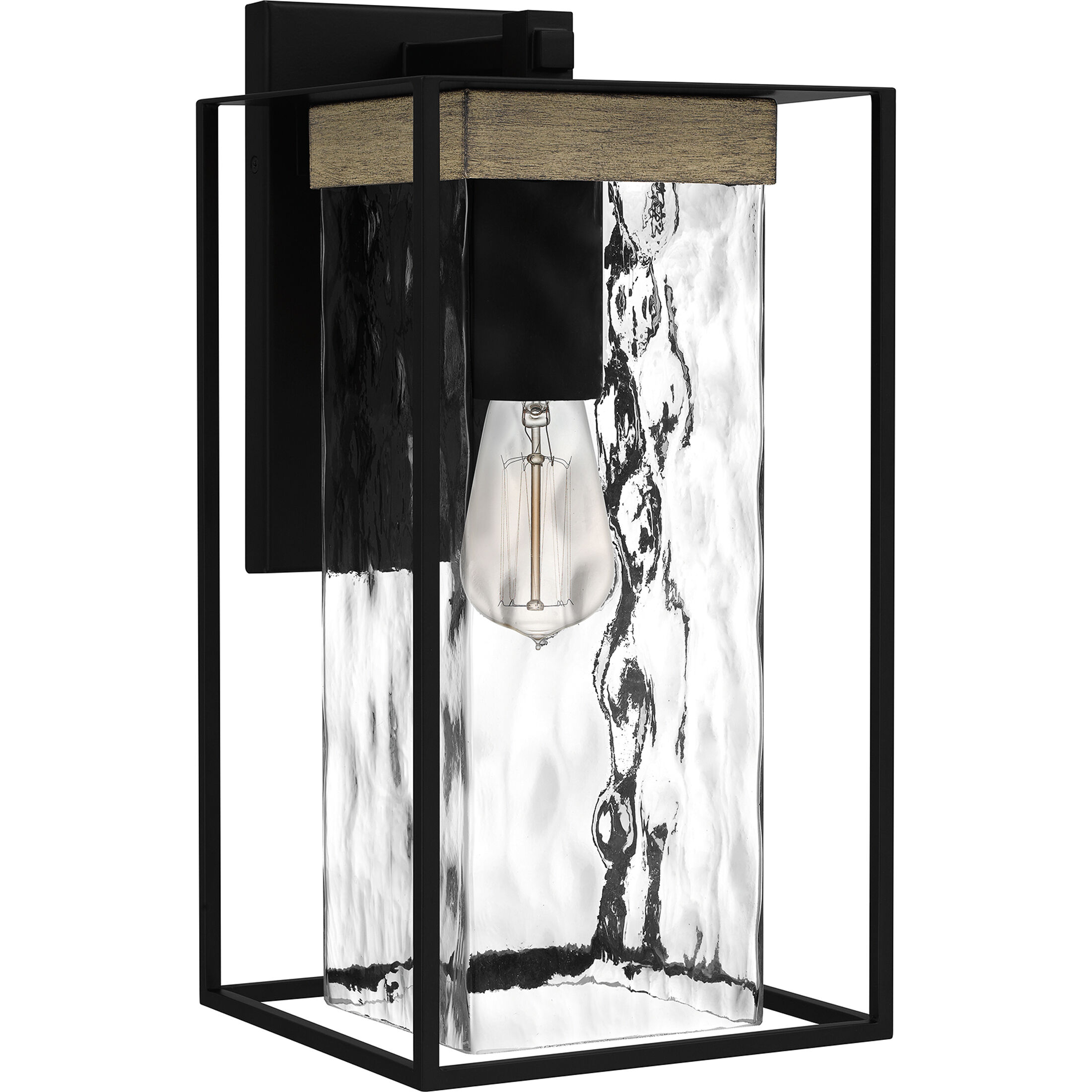 Longwood 1 Light 17 inch Matte Black Outdoor Wall Lantern