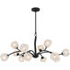 Walker 12 Light 40 inch Matte Black Chandelier Ceiling Light