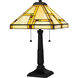 Orson 23.5 inch 75.00 watt Matte Black Table Lamp Portable Light, Tiffany