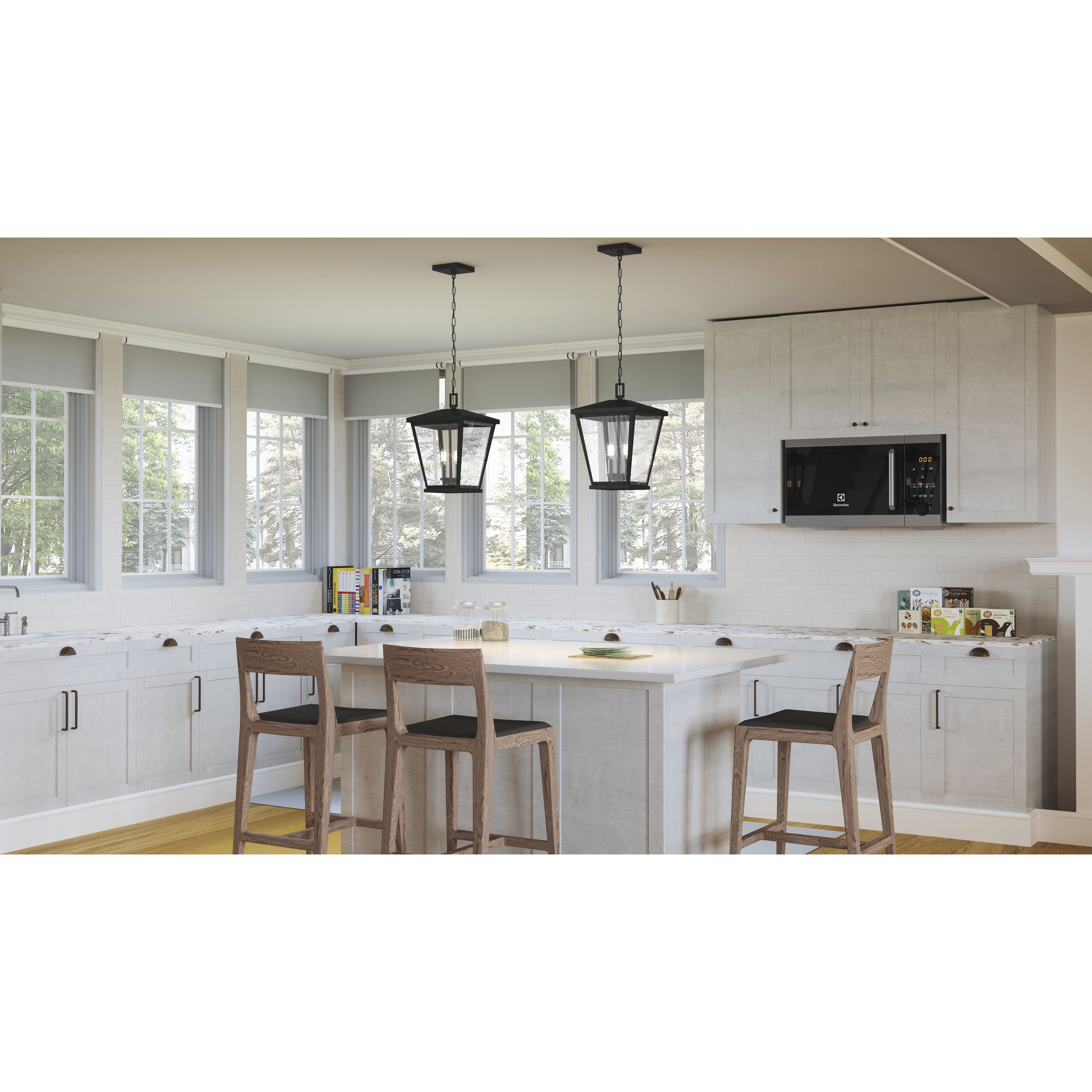 Joffrey 2 Light 10.5 inch Matte Black Mini Pendant Ceiling Light, Small