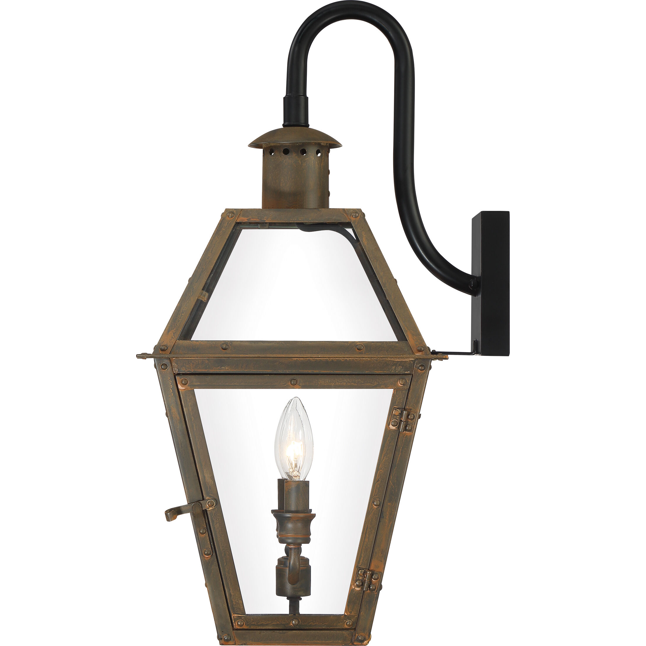 Rue De Royal 2 Light 23 inch Industrial Bronze Outdoor Wall Lantern