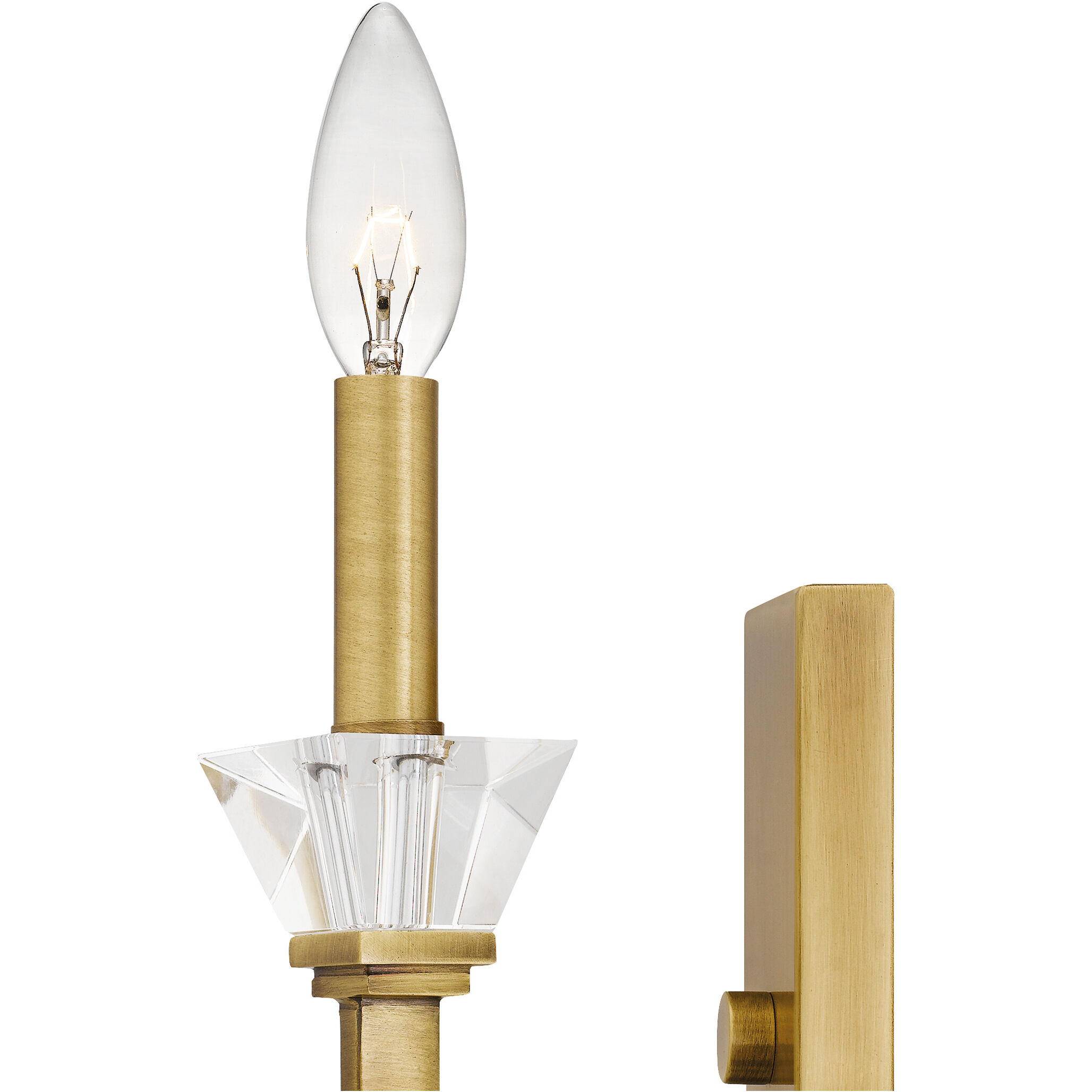 Lottie 2 Light 9 inch Aged Brass Wall Sconce Wall Light, Small