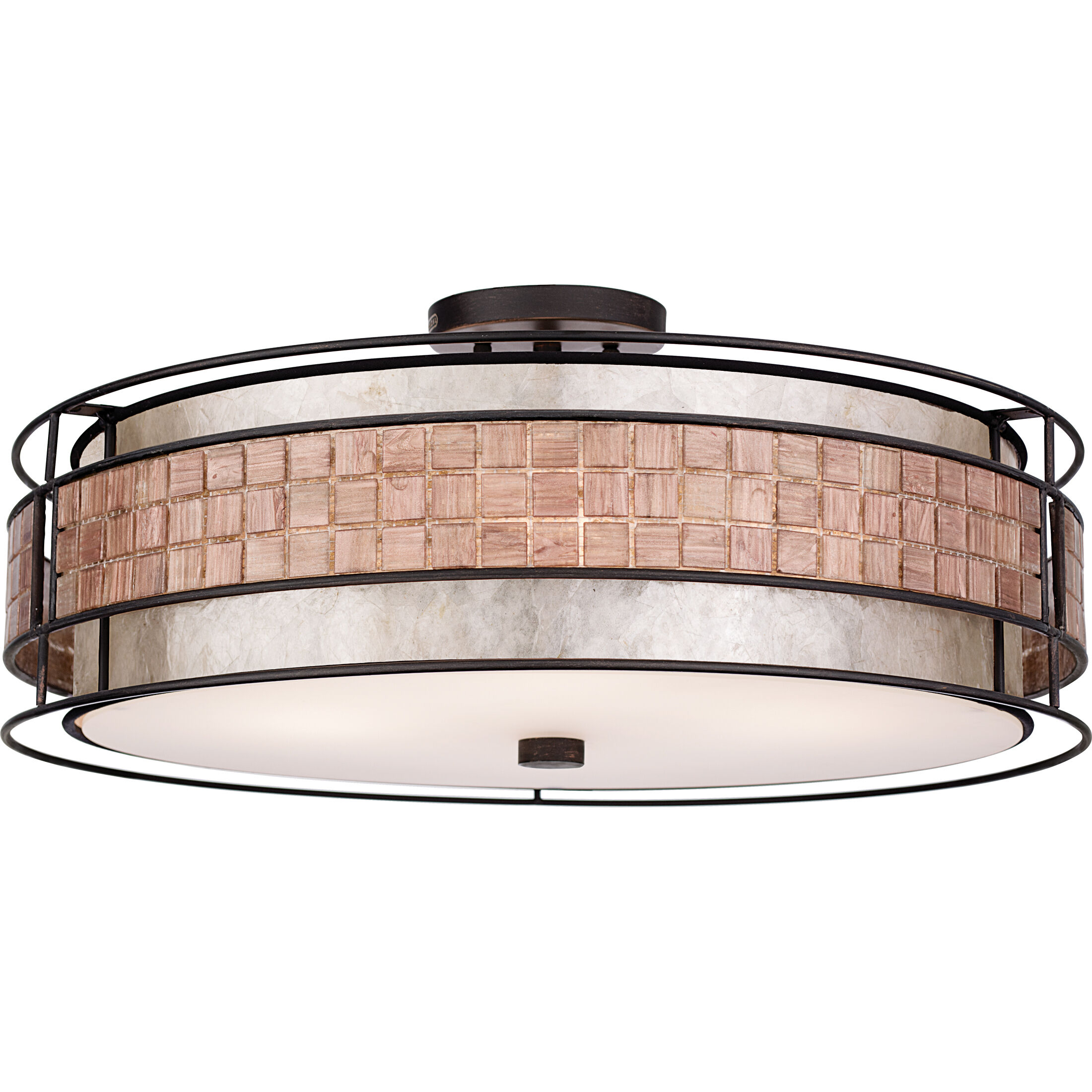 Laguna 4 Light 22 inch Renaissance Copper Pendant Ceiling Light, Naturals