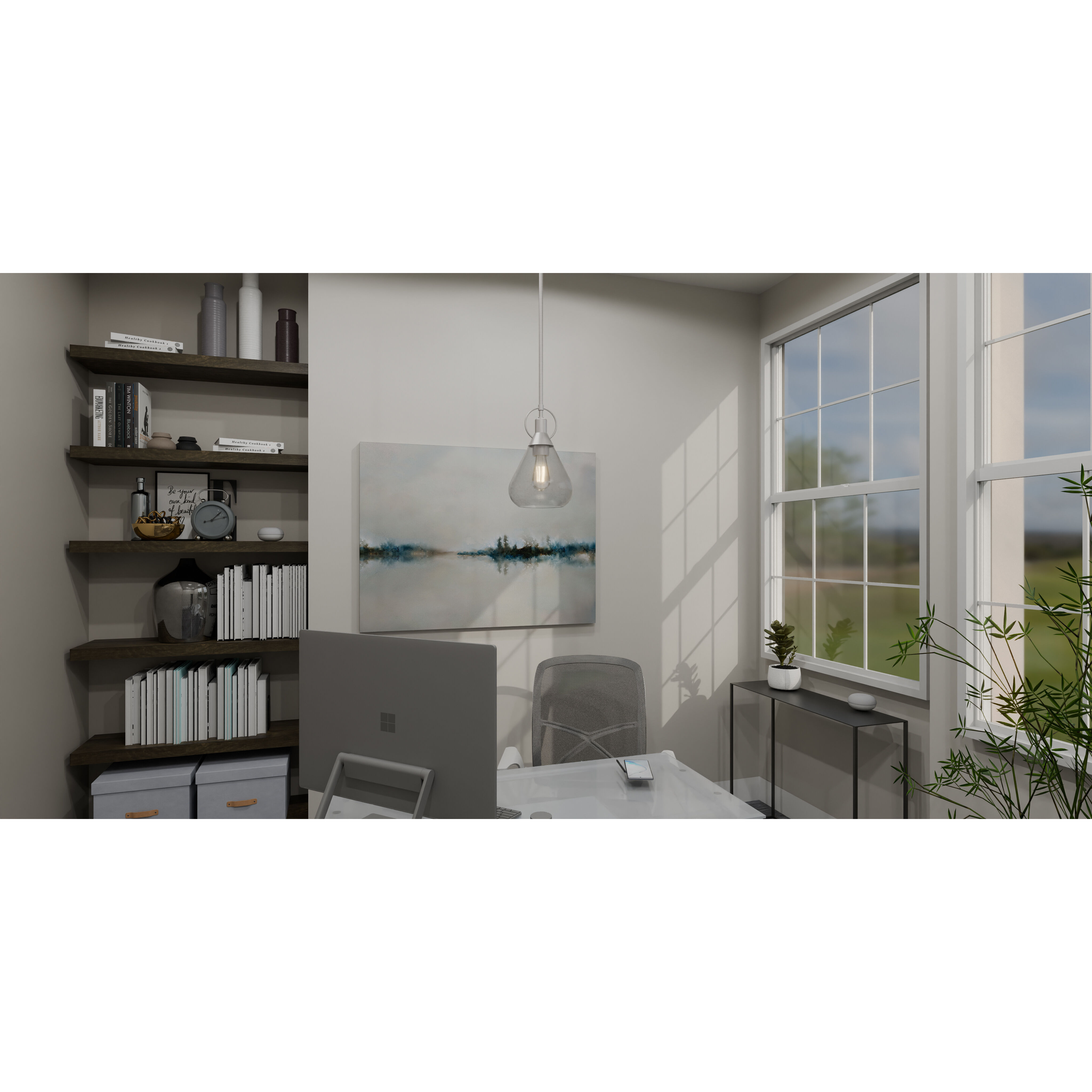 Singh 1 Light 8 inch Brushed Nickel Mini Pendant Ceiling Light