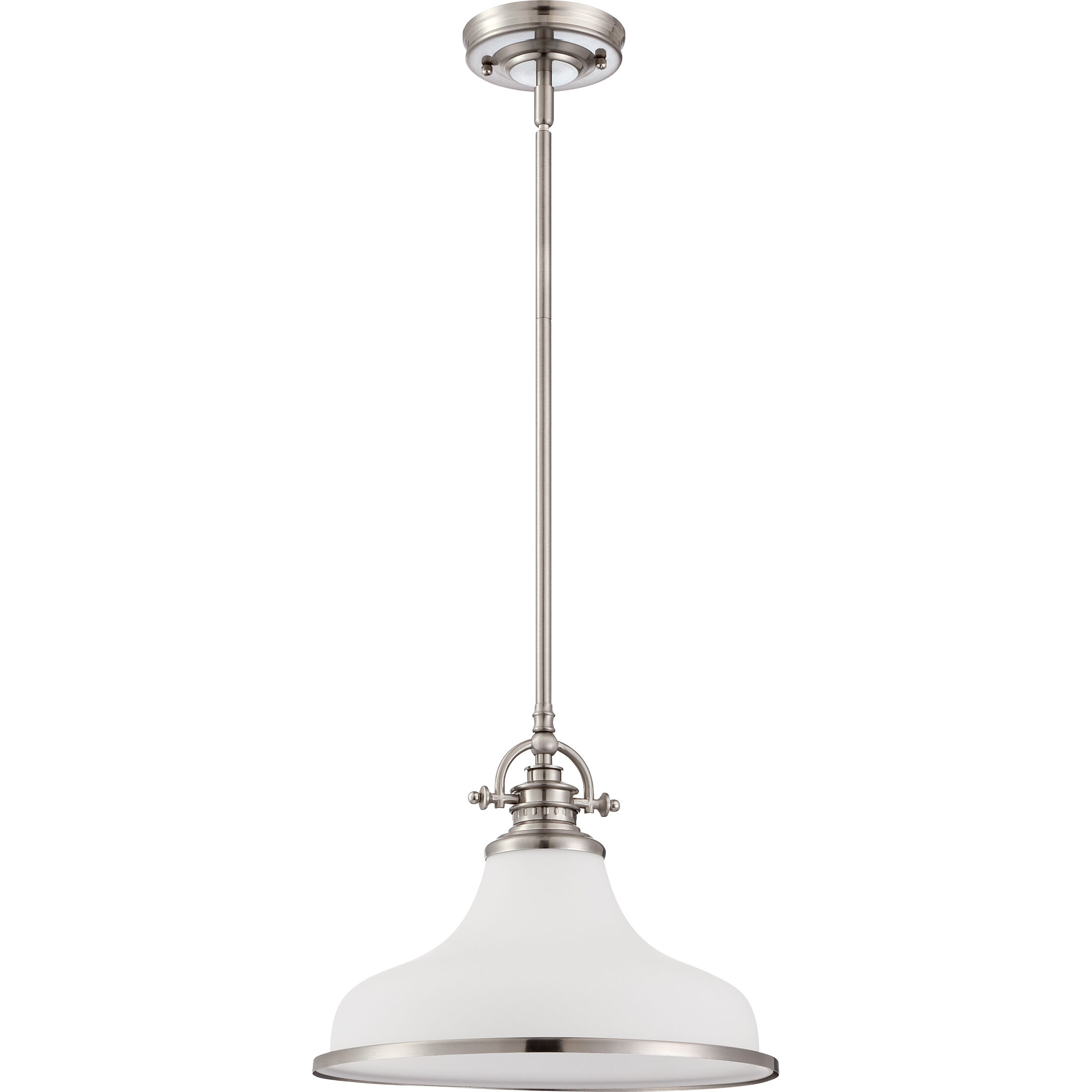 Grant 1 Light 14 inch Brushed Nickel Pendant Ceiling Light