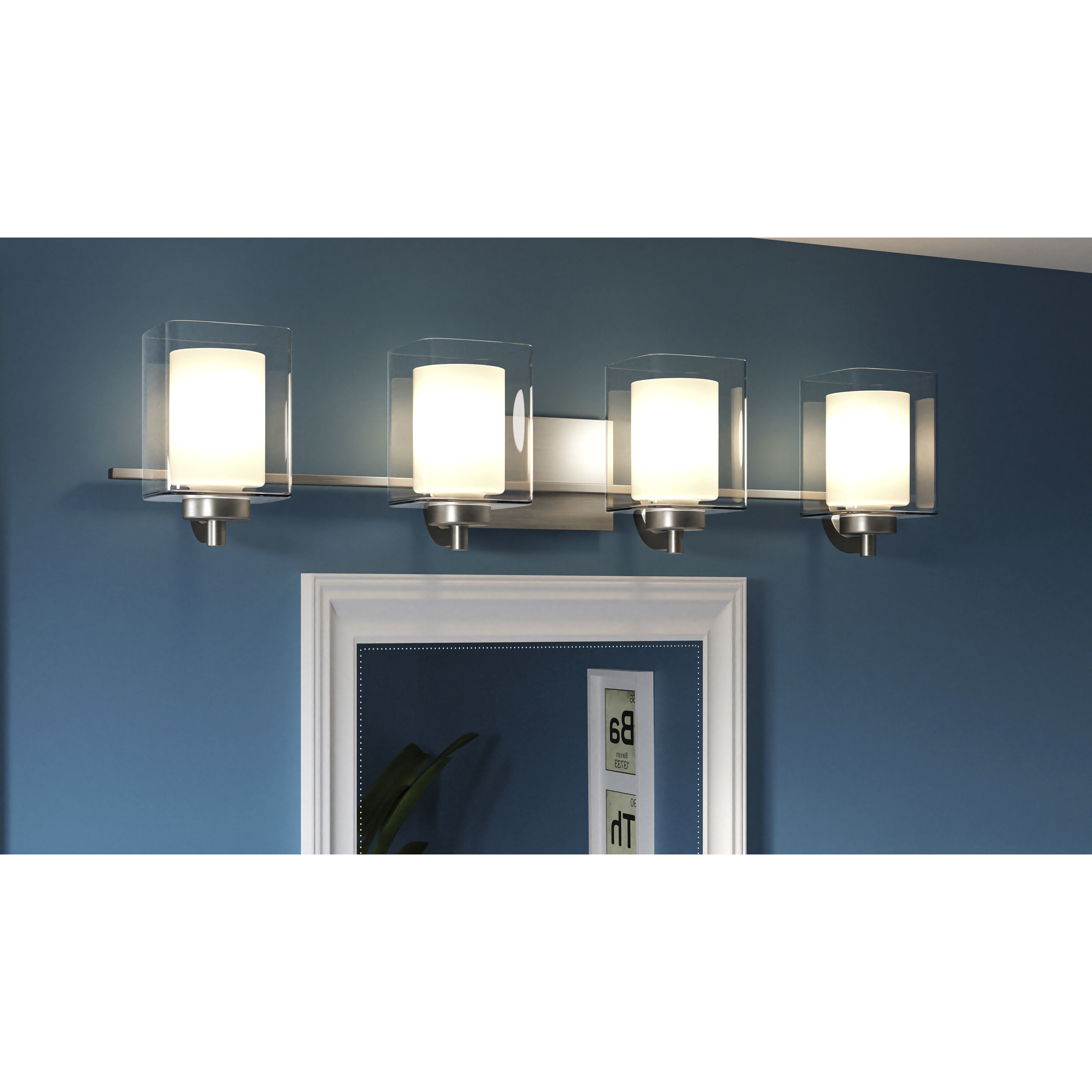 Kolt 4 Light 36 inch Brushed Nickel Bath Light Wall Light