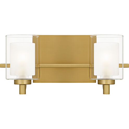 Kolt 2 Light 13 inch Brushed Gold Bath Light Wall Light, Medium