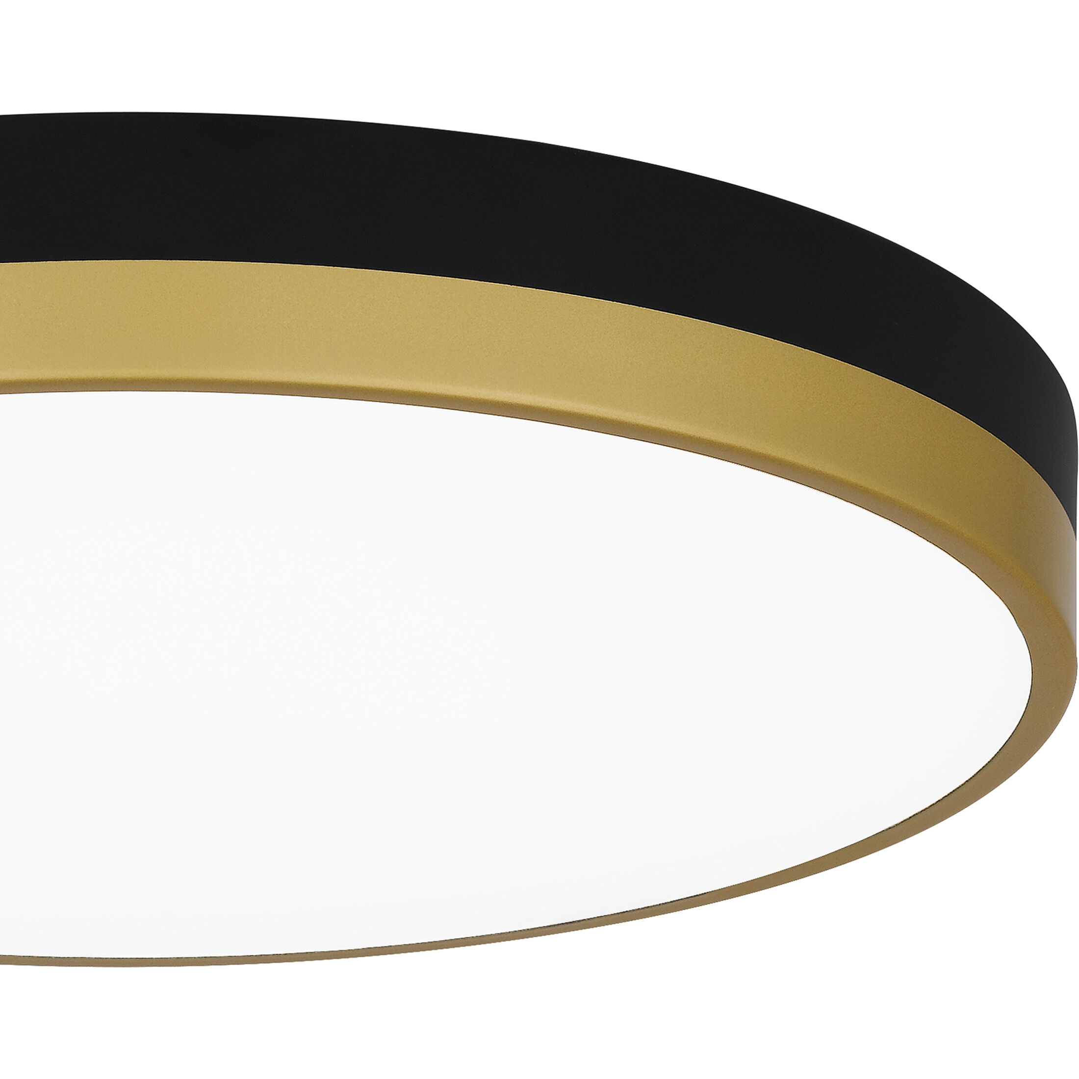 Weldin LED 15 inch Matte Black Gold Flush Mount Ceiling Light