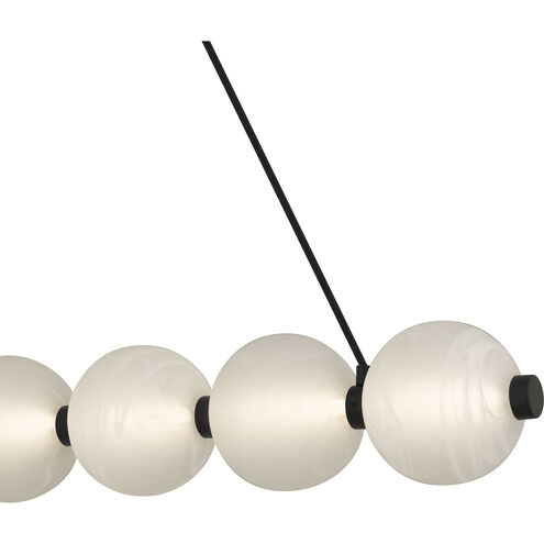 Clarendon LED 43.5 inch Matte Black Linear Chandelier Ceiling Light, Large