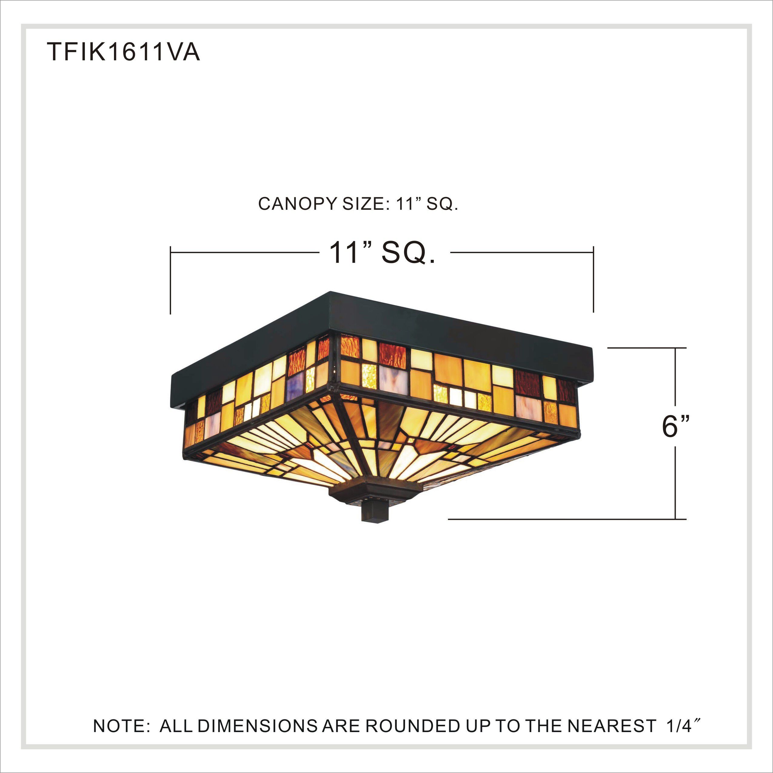 Inglenook 2 Light 11 inch Valiant Bronze Outdoor Flush Mount