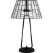 Rainier 26 inch 75.00 watt Matte Black Table Lamp Portable Light, Small