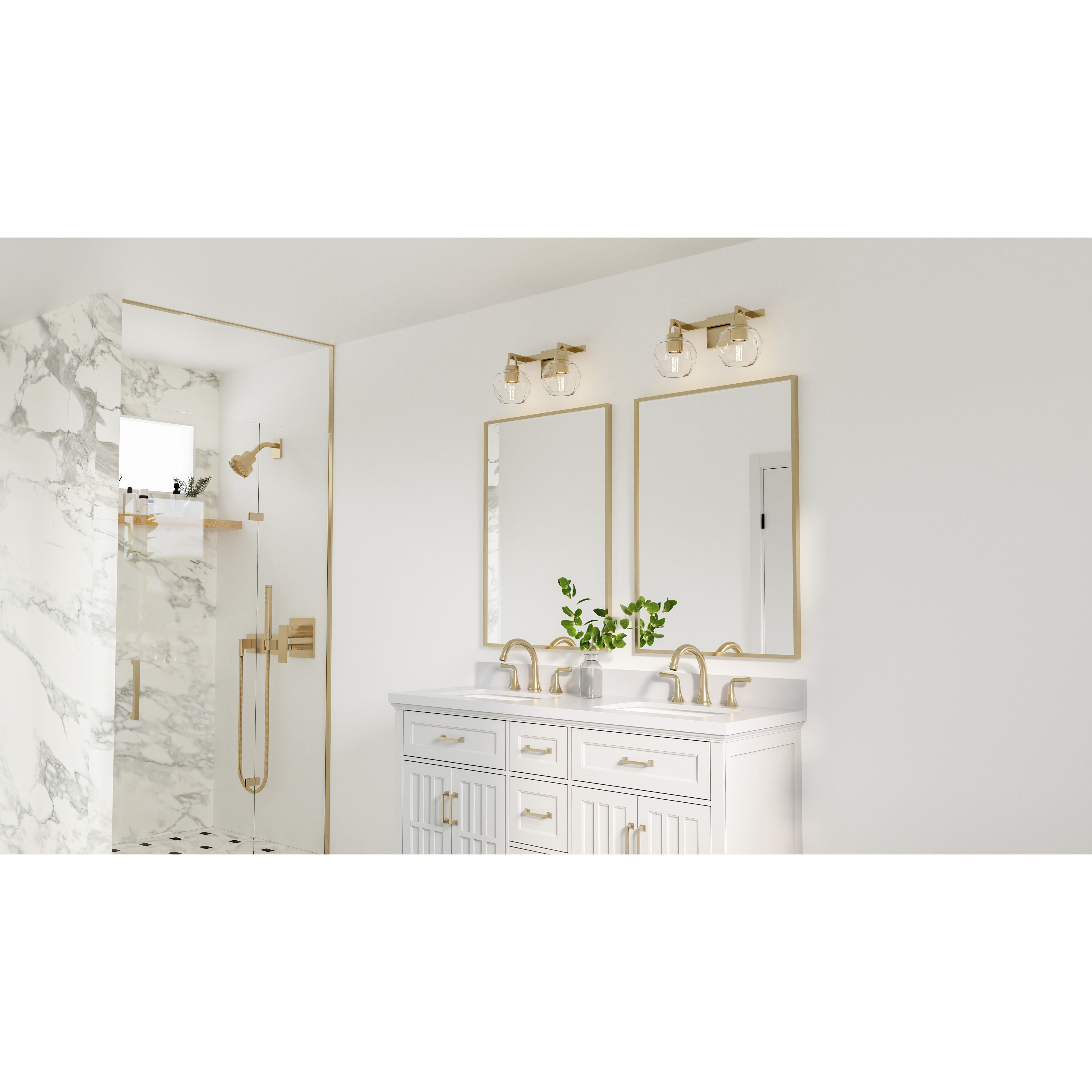 Celina 2 Light 16 inch Bronze Gold Bath Light Wall Light, Medium