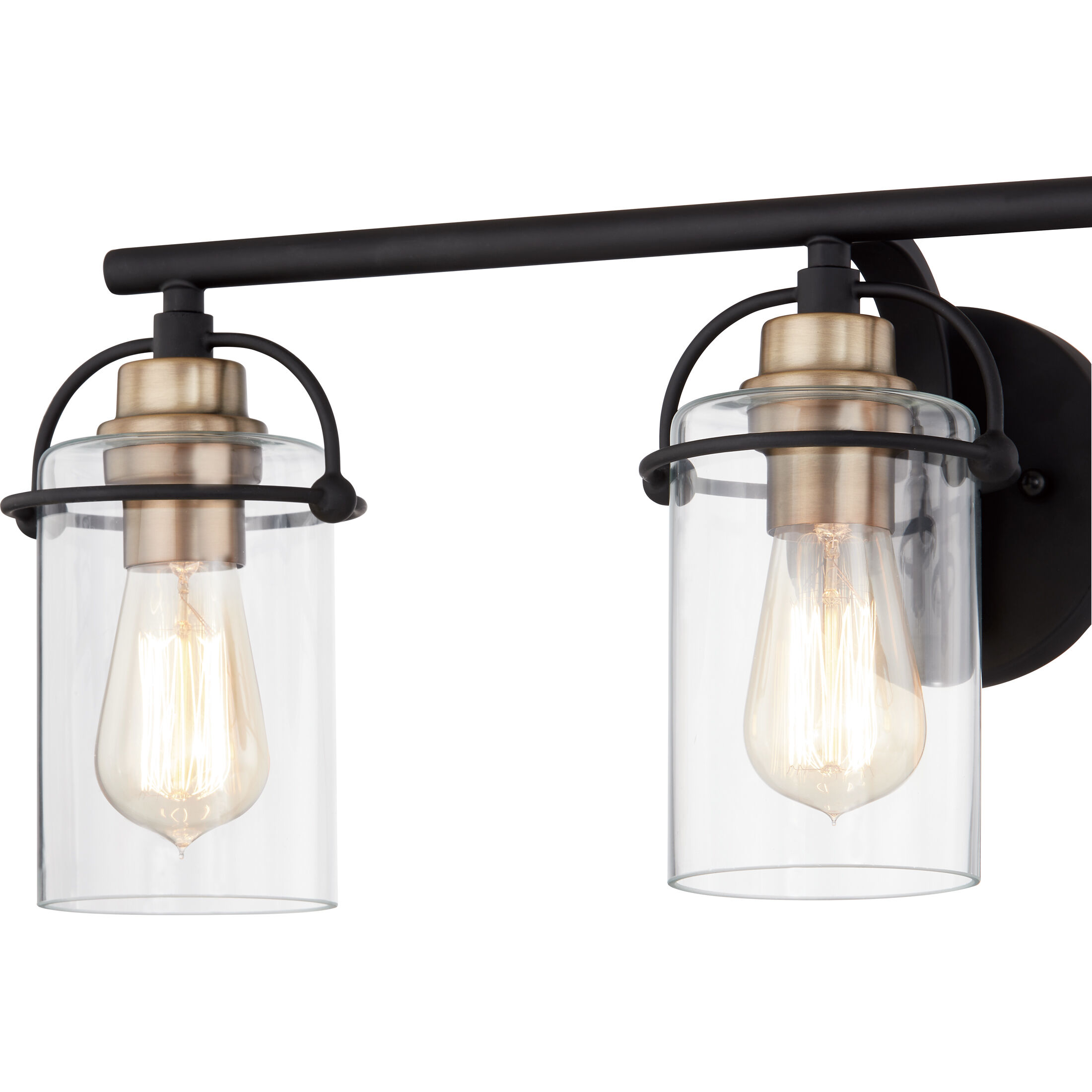 Emerson 3 Light 24 inch Matte Black Bath Light Wall Light, Large