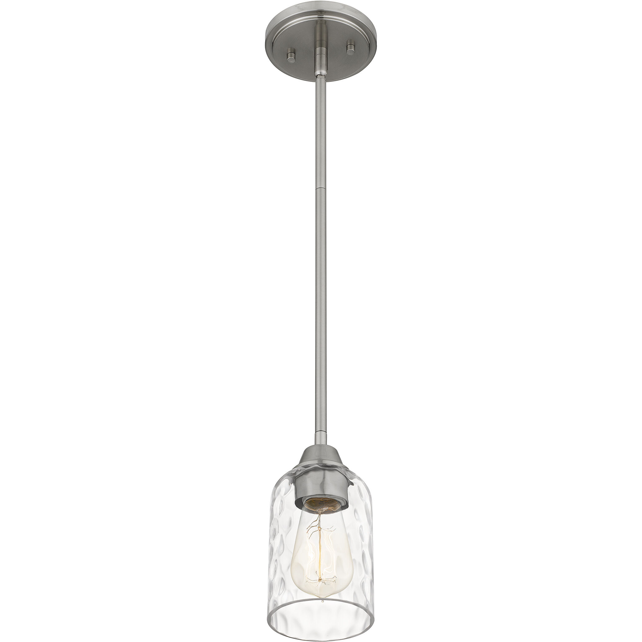 Acacia 1 Light 4 inch Brushed Nickel Mini Pendant Ceiling Light, Small