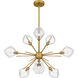 Salvador 9 Light 30 inch Brushed Gold Chandelier Ceiling Light