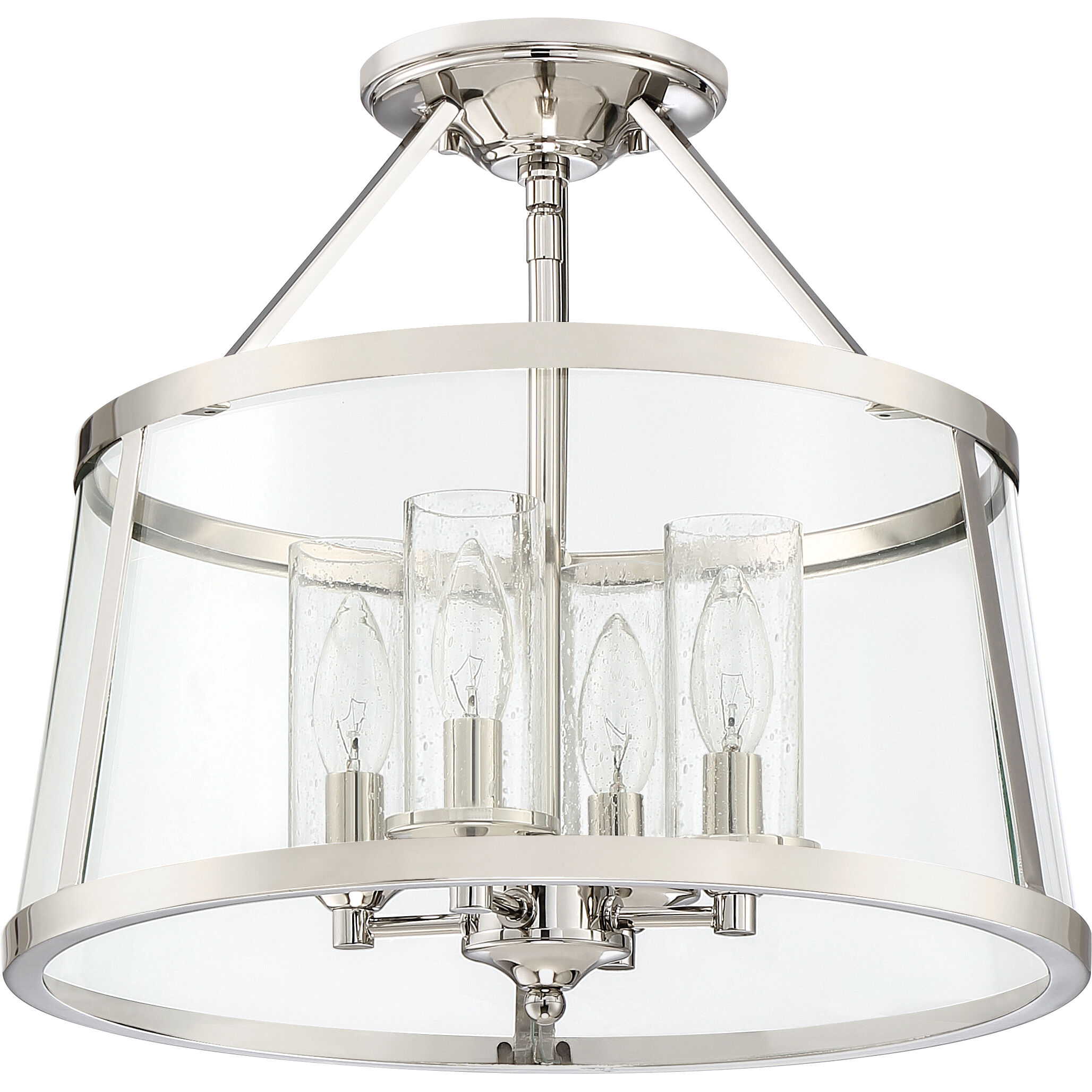 Barlow 4 Light 16 inch Polished Nickel Semi-Flush Mount Ceiling Light