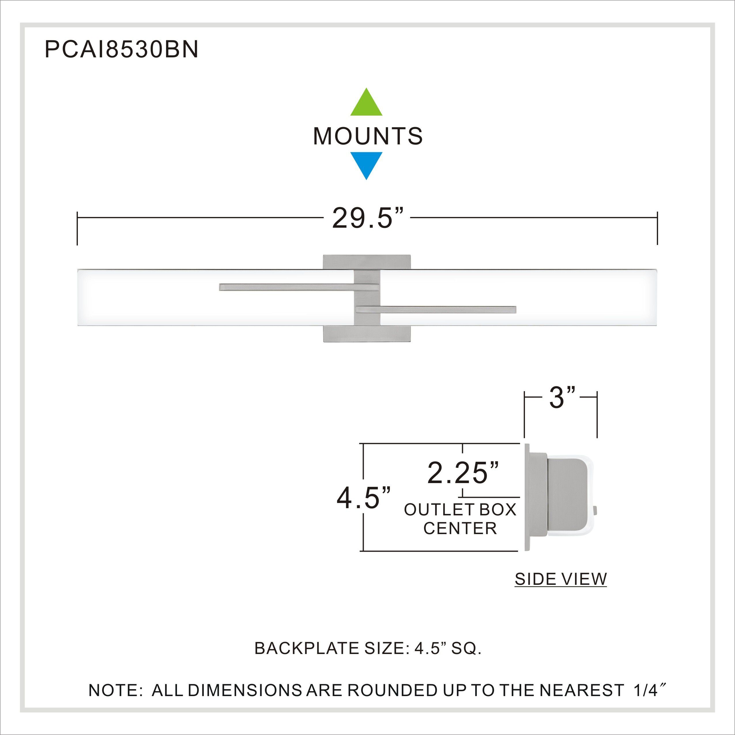 Allison LED 30 inch Brushed Nickel Bath Light Wall Light