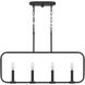 Abner 4 Light 32 inch Matte Black Linear Chandelier Ceiling Light