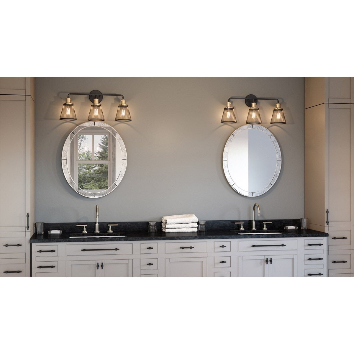 Western bathroom outlet vanity lights