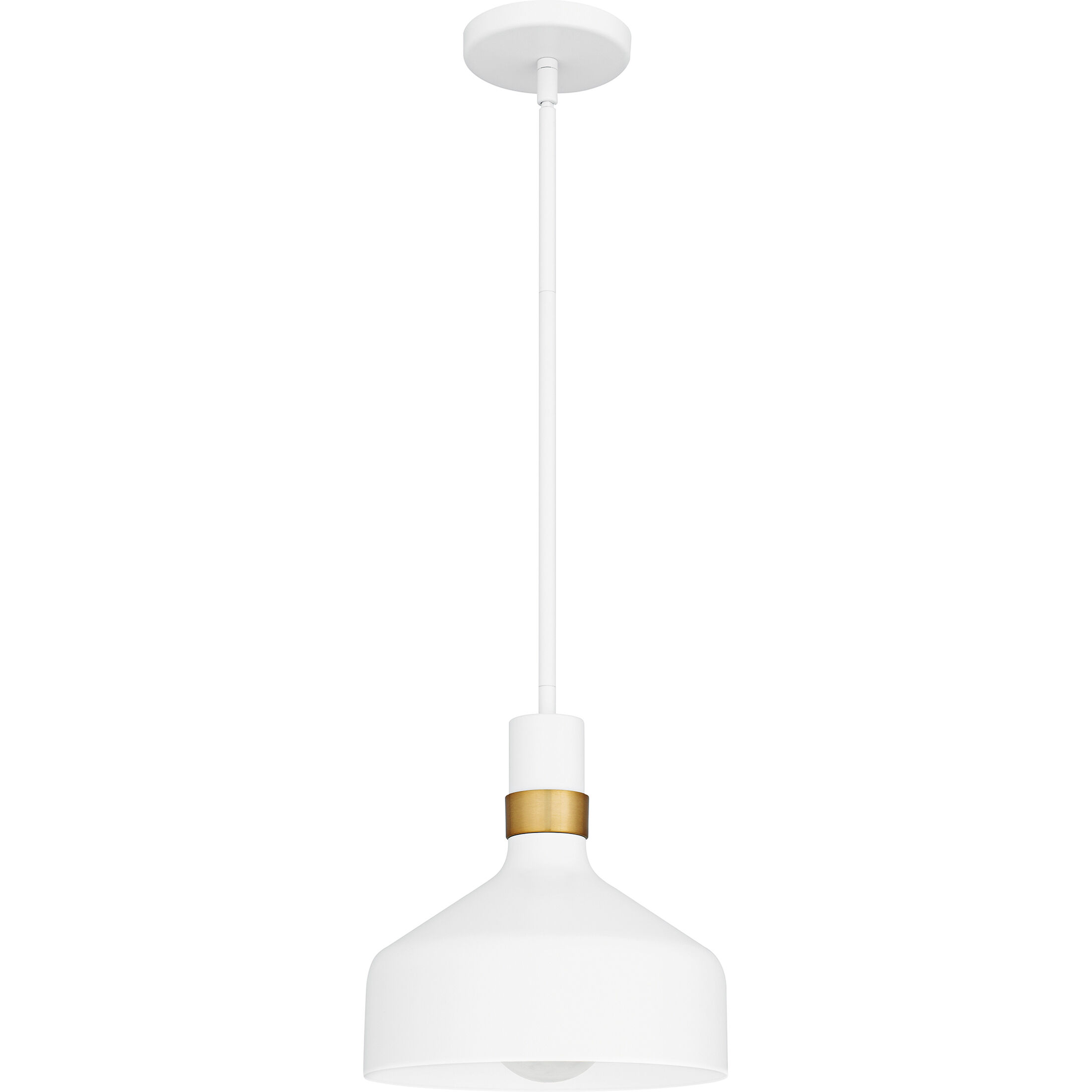 Arbor 1 Light 10 inch Matte White Mini Pendant Ceiling Light, Small
