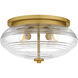 Gatonby 4 Light 16 inch Brushed Gold Flush Mount Ceiling Light, Medium