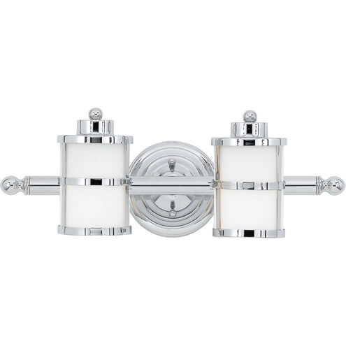 Tranquil Bay 2 Light 18 inch Polished Chrome Bath Light Wall Light