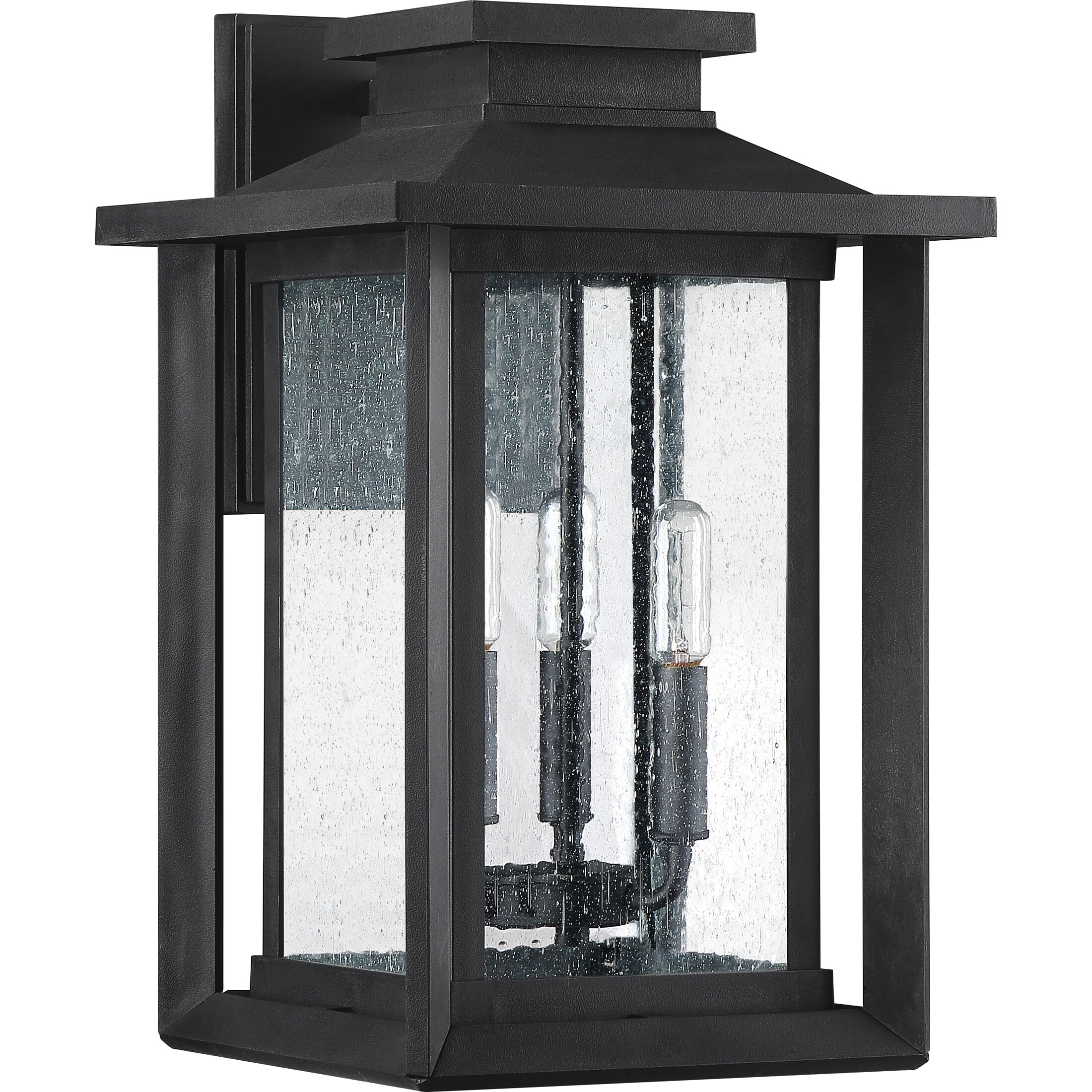 Wakefield 3 Light 17 inch Earth Black Outdoor Wall Lantern
