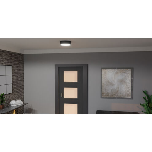 Ahoy LED 12.75 inch Matte Black Flush Mount Ceiling Light, Medium