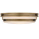 Grafton 3 Light 16 inch Weathered Brass Flush Mount Ceiling Light, Medium
