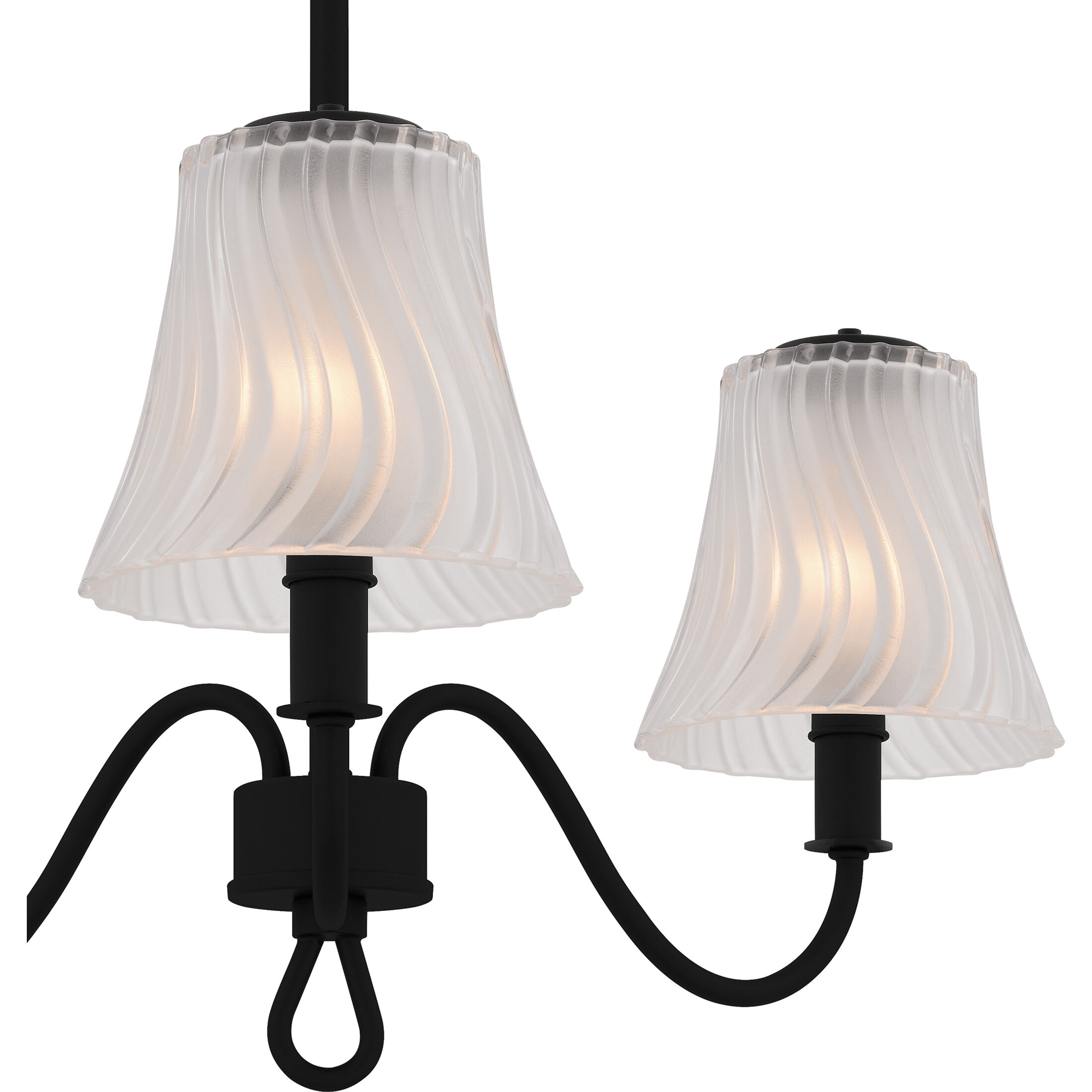 McKinney 3 Light 21.75 inch Matte Black Chandelier Ceiling Light
