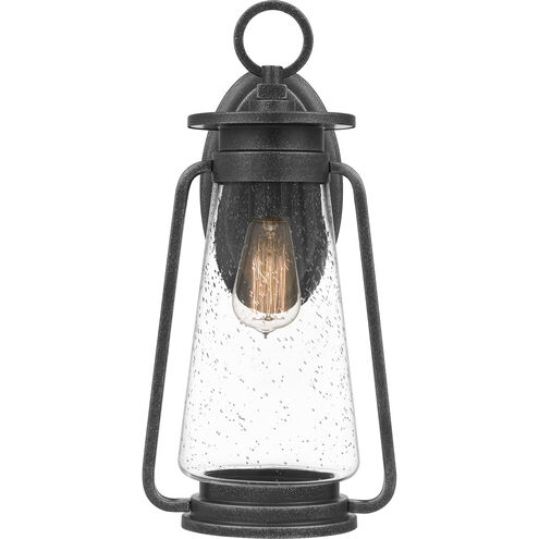 Sutton 1 Light 18 inch Speckled Black Outdoor Wall Lantern, Large