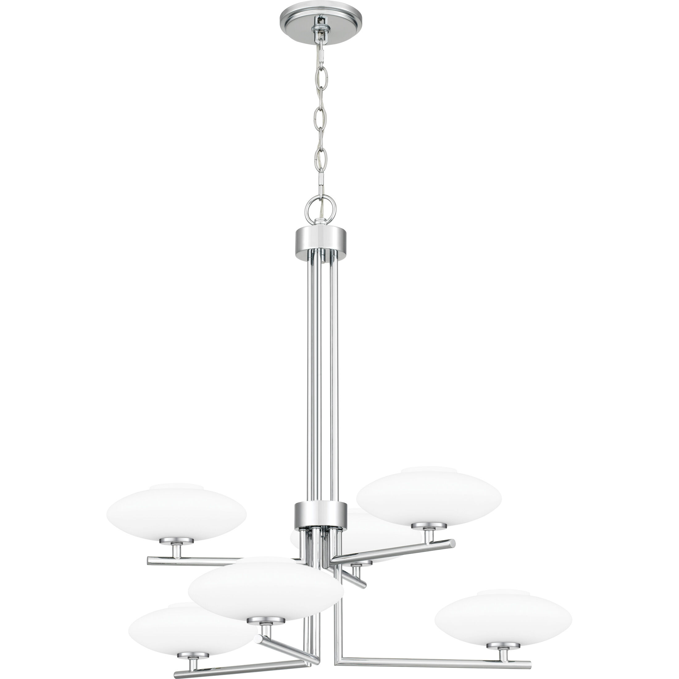 Chenal 6 Light 29.25 inch Polished Chrome Chandelier Ceiling Light