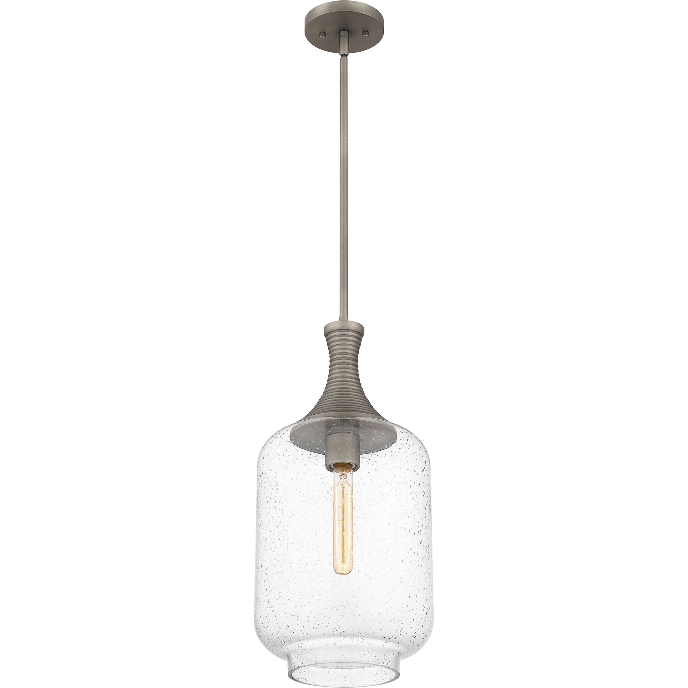 Langley 1 Light 10 inch Antique Nickel Mini Pendant Ceiling Light
