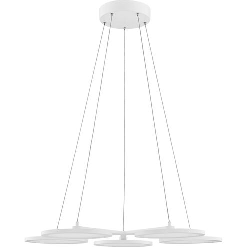 Nitro LED 27 inch White Lustre Chandelier Ceiling Light