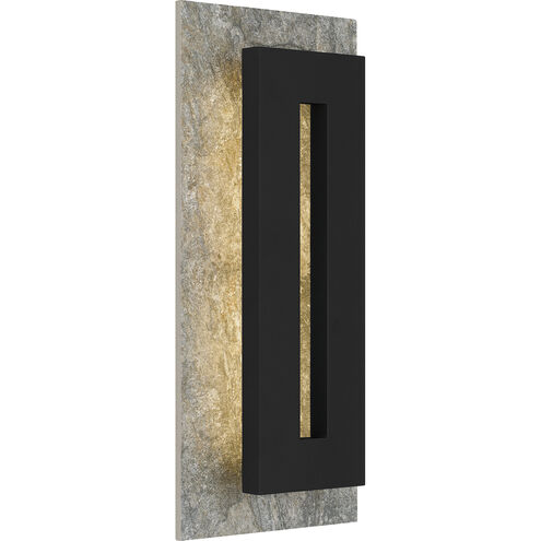 Tate LED 18 inch Earth Black Outdoor Wall Lantern, Medium