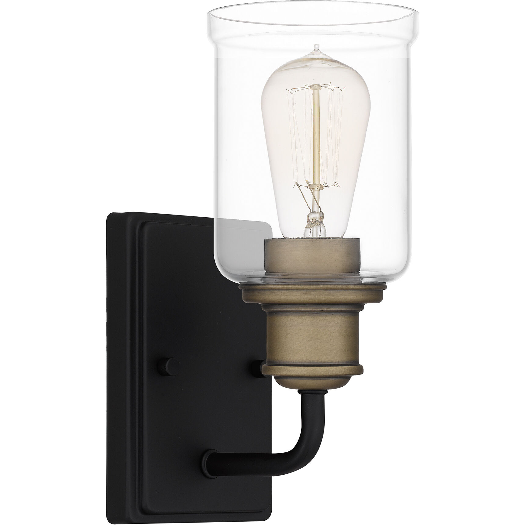 Cox 1 Light 4.5 inch Matte Black Wall Sconce Wall Light, Small