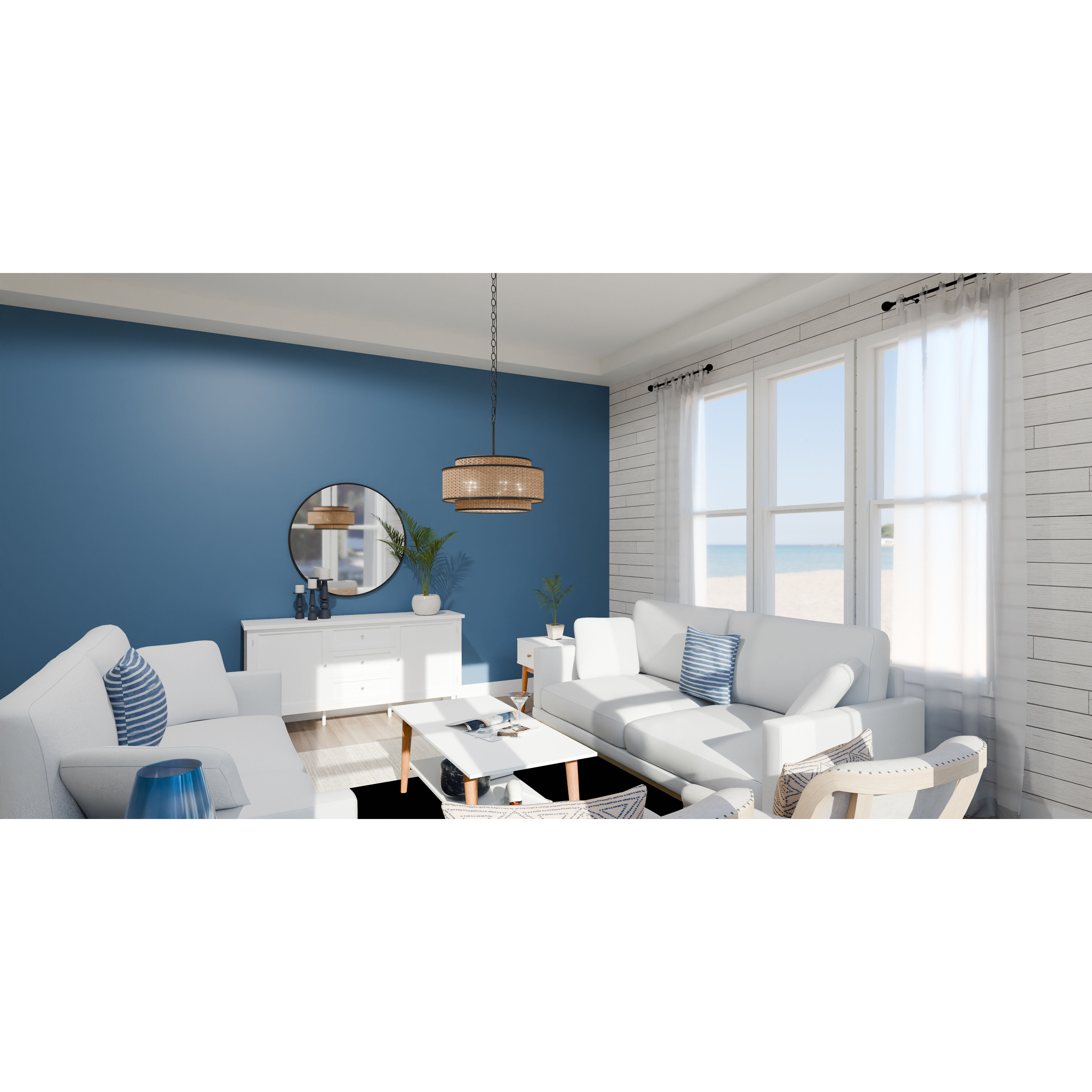 Teton 5 Light 20 inch Matte Black Pendant Ceiling Light