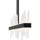Aurelia LED 42 inch Matte Black Linear Chandelier Ceiling Light, Medium