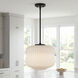 Cara 1 Light 14 inch Matte Black Pendant Ceiling Light