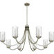 Allard 8 Light 45 inch Brushed Nickel Chandelier Ceiling Light