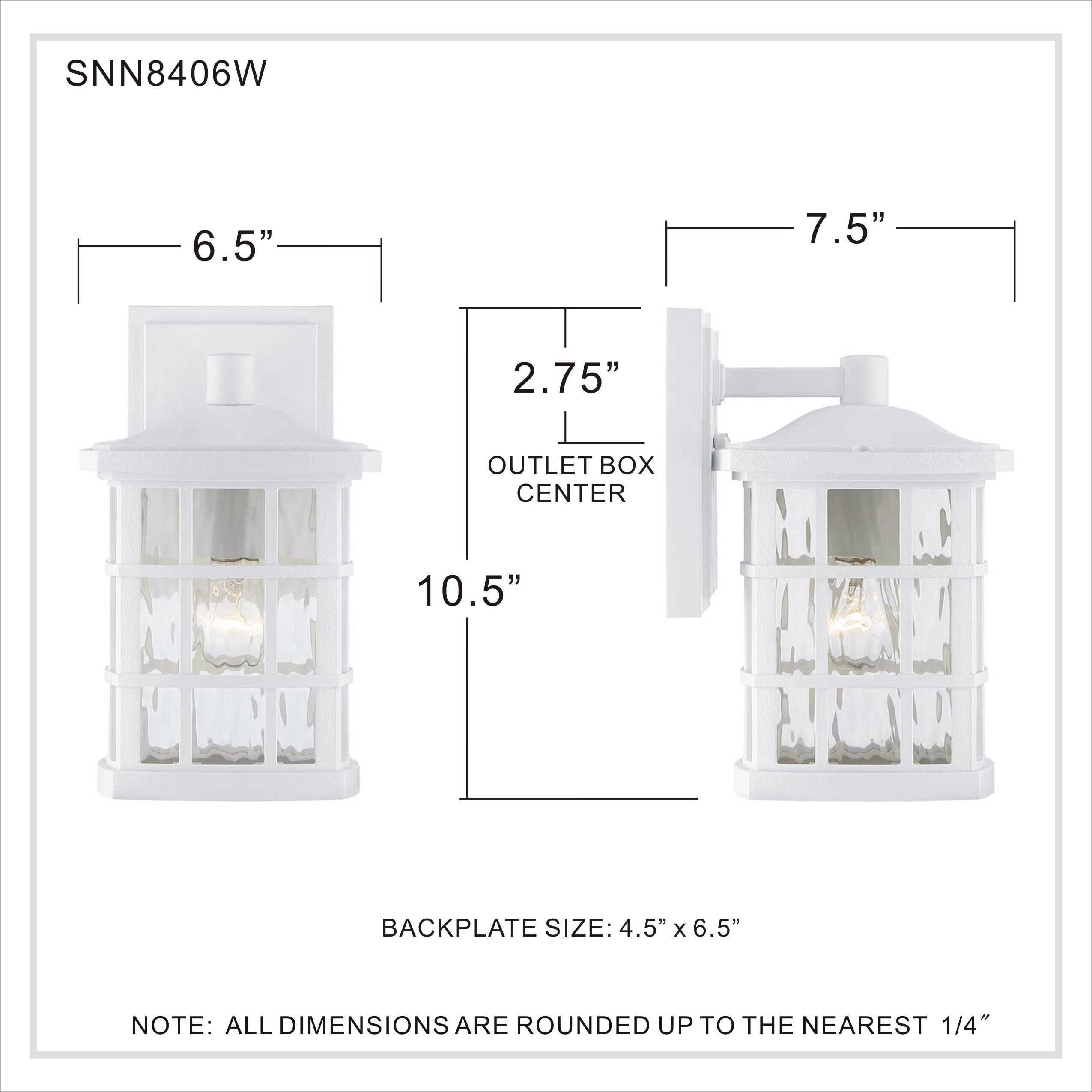 Stonington 1 Light 10.5 inch Matte White Wall Lantern