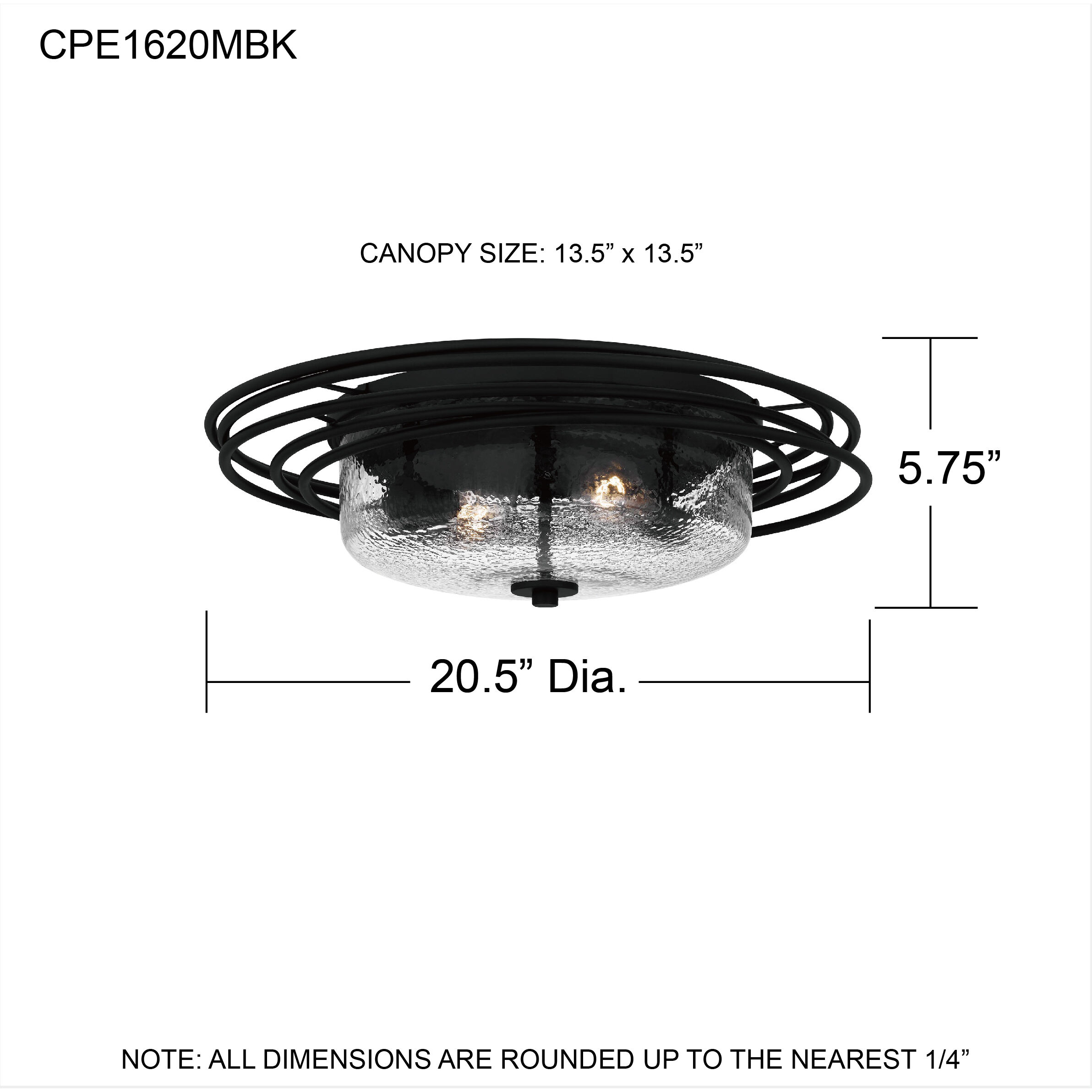 Calliope 2 Light 20.5 inch Matte Black Flush Mount Ceiling Light