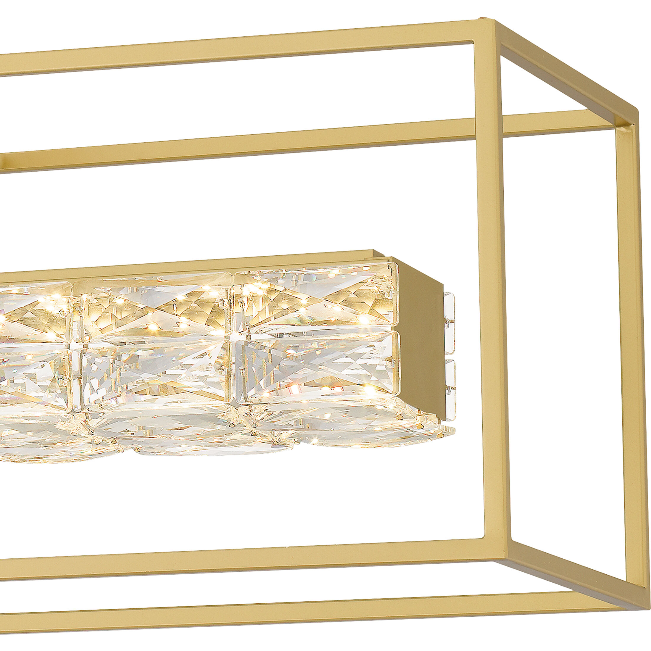 Quoizel PCDZ136SGD Dazzle LED 36 inch Soft Gold Linear Chandelier Ceiling  Light