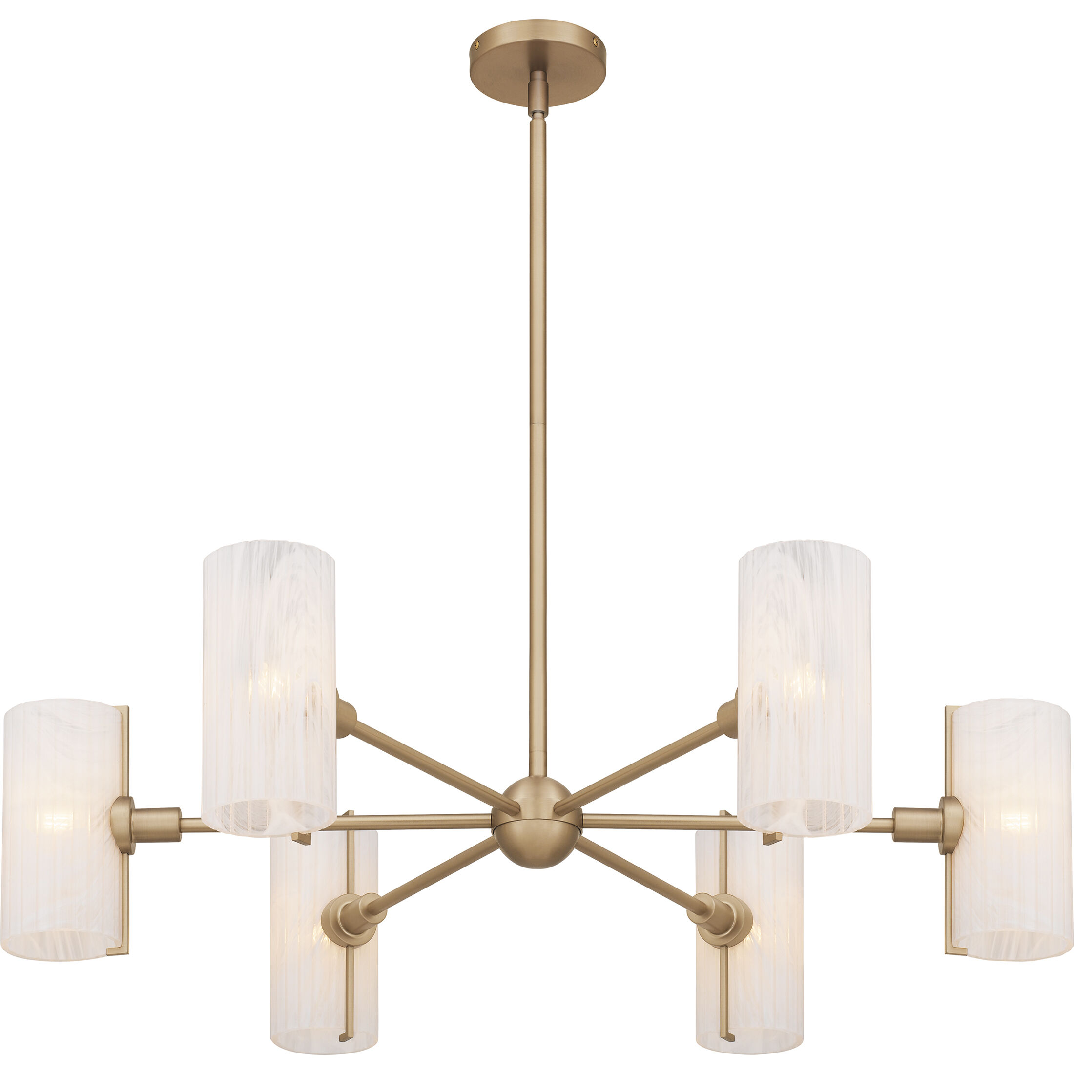 Curran 6 Light 36 inch Bronze Gold Chandelier Ceiling Light