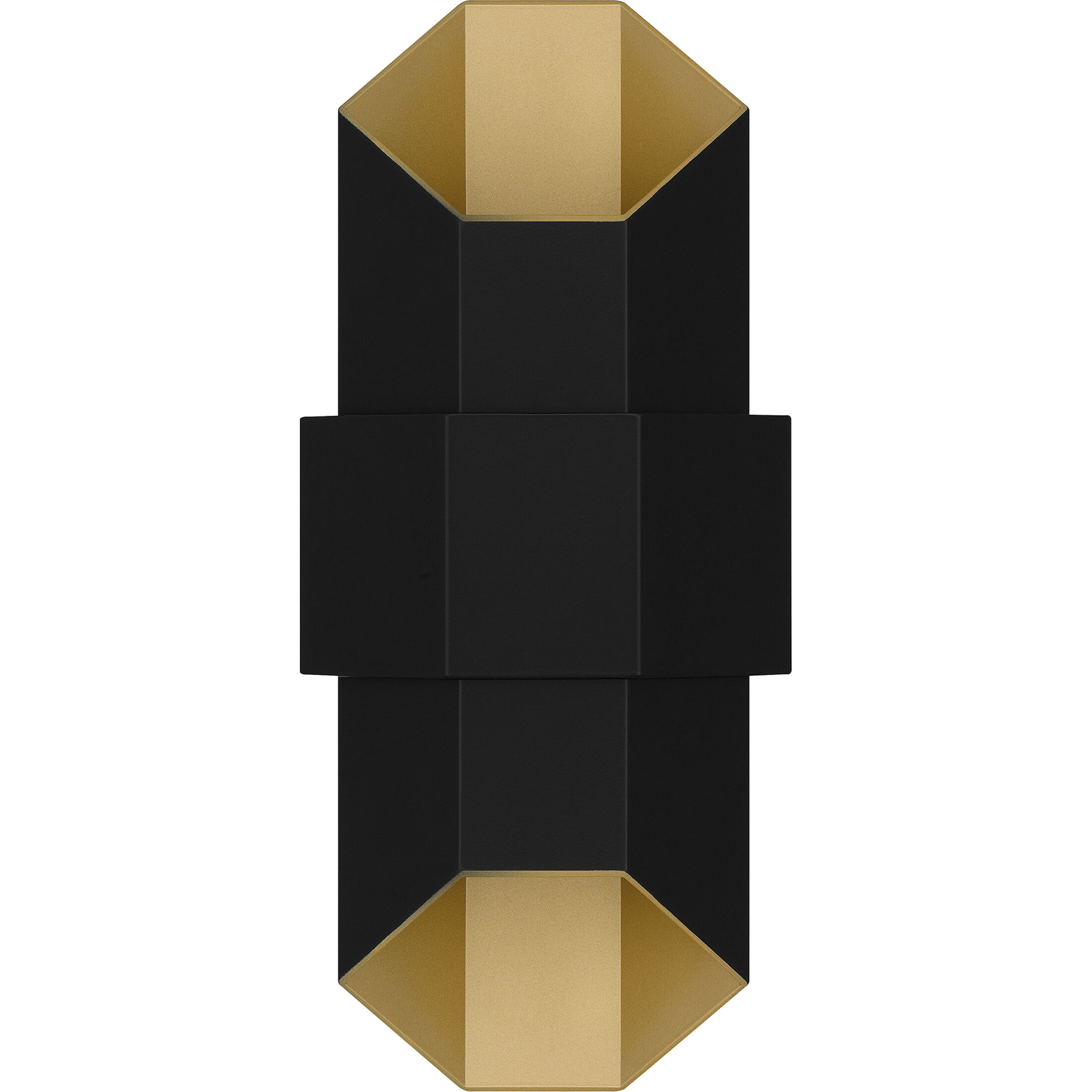 Quoizel CHS8307MBKG Chasm LED 15 inch Matte Black Gold Outdoor